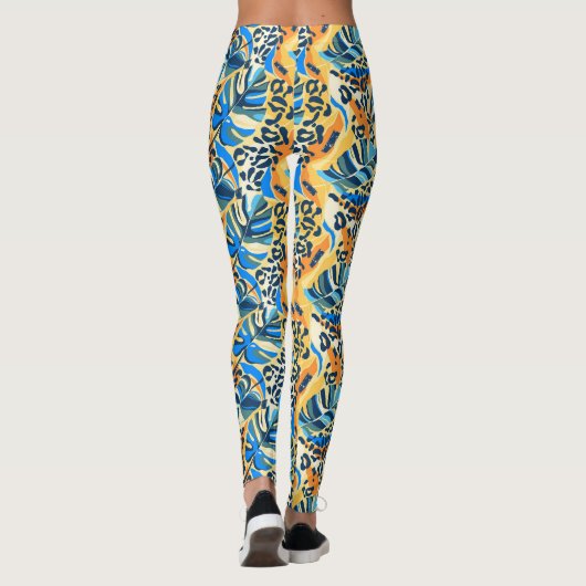 Leggings Léopard tropical (Dos)