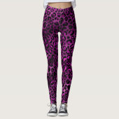 Leggings Léopard Violet Vibrant (Devant)