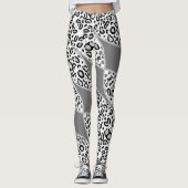 Leggings leopardo en gris con blanco. (Devant)