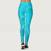 Leggings Les Anges Ailes L'eau se répand en Aquamarine (Dos)