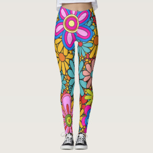 Leggings Les années 70 60 ans rétro Motif