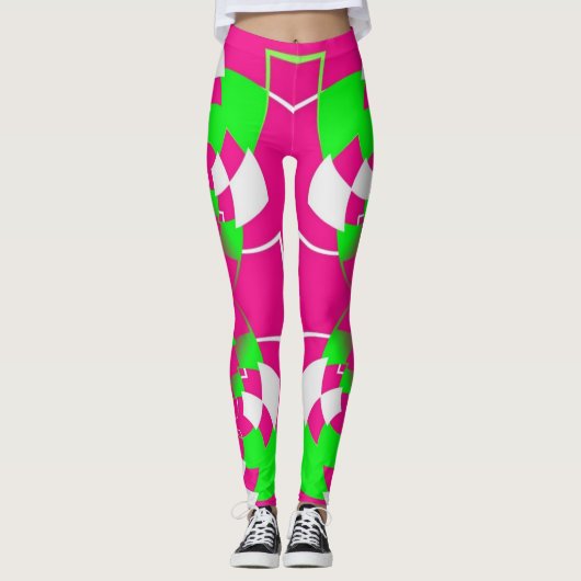 Leggings les années 80 dénomment le pantalon heureux (Devant)