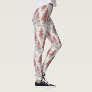 Leggings Les arbres japonais tombent motif d'hiver