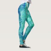 Leggings Les bleus et les verts soustraient des guêtres - (Droite)
