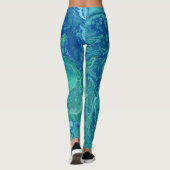 Leggings Les bleus et les verts soustraient des guêtres - (Dos)