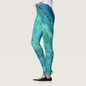 Leggings Les bleus et les verts soustraient des guêtres - (Gauche)