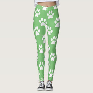 Leggings Les cartes vertes et blanches