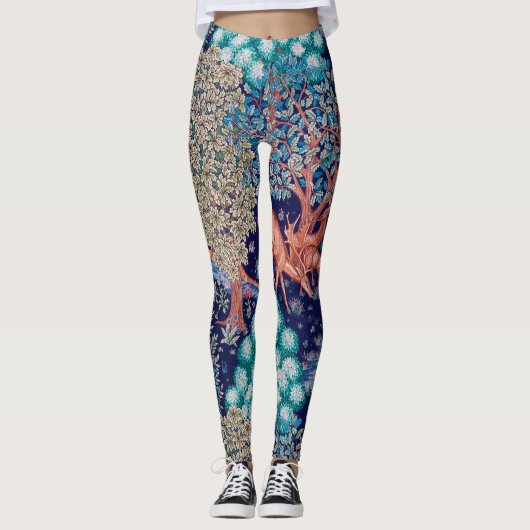 Leggings Les cerfs dans la forêt, William Morris (Devant)