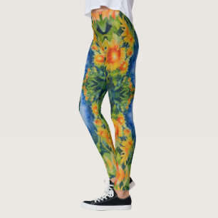 Leggings les champs de tournesol pour toujours