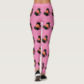 Leggings Les chats noirs jouent avec le coeur (Dos)