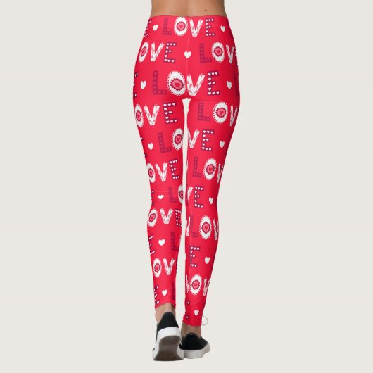 Leggings Les coeurs de Valentine (Dos)