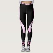 Leggings Les dames au ruban rose personnalisent les jambes  (Devant)