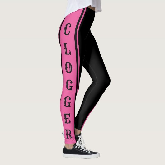 Leggings Les danseurs de blogs en rose et en noir de Cloggi (Droite)
