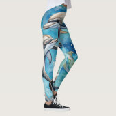 Leggings Les dauphins nageant dans la mer (Droite)