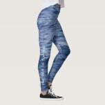 Leggings Les eaux bleues d'océan<br><div class="desc">L'océan de mer profonde arrose la caresse vous dans le confort. Changez ou supprimez le texte comme désiré. Le style de police ou la couleur des textes peut également être changé.</div>