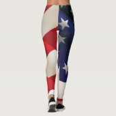 Leggings Les Etats-Unis ondulant le drapeau (Dos)
