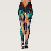 Leggings Les filles gothiques tatouées avec les cheveux ble (Dos)