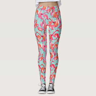 Leggings Les Flamants roses d'aquarelle ont recueilli 2