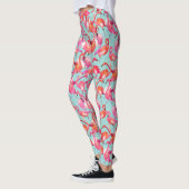 Leggings Les Flamants roses d'aquarelle ont recueilli 2 (Gauche)