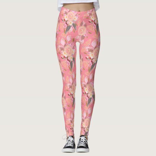 Leggings Les fleurs australiennes d'Eucalyptus (Devant)