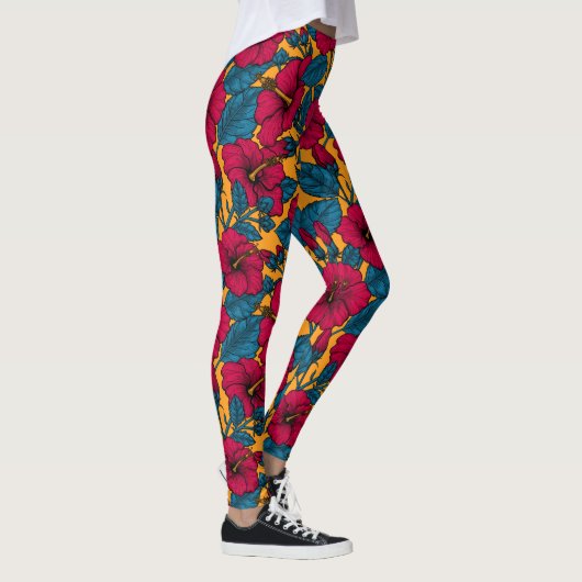 Leggings Les fleurs d'Hibiscus (Droite)