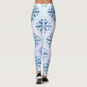 Leggings Les flocons de neige bleus de Noël (Dos)