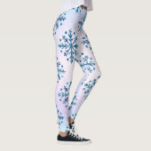 Leggings Les flocons de neige bleus de Noël (Droite)