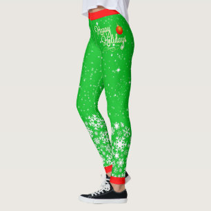 Leggings Les flocons de neige et les étoiles avec des fêtes