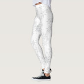 Leggings Les flocons de neige Parties scintillant d'argent  (Gauche)