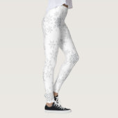 Leggings Les flocons de neige Parties scintillant d'argent  (Droite)
