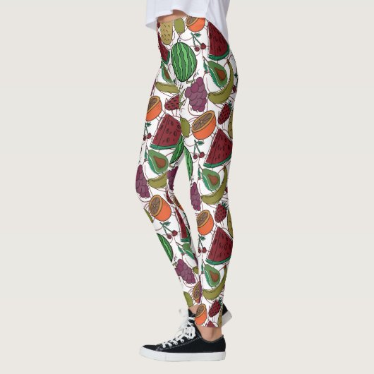 Leggings Les Fruits sautés | Fruit surface pattern 25 (Gauche)