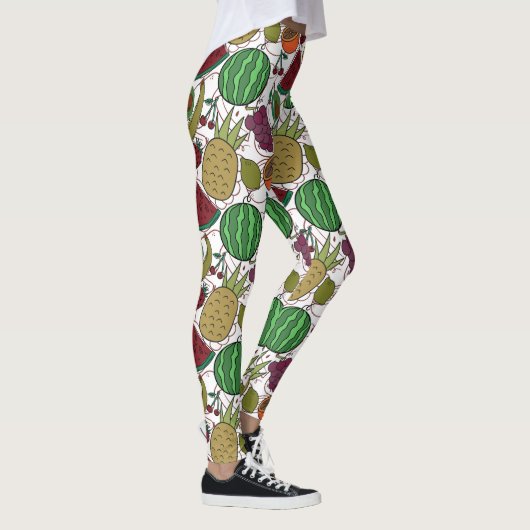 Leggings Les Fruits sautés | Fruit surface pattern 25 (Droite)