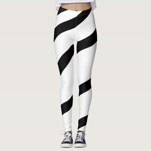 Leggings Les Grandes Tentures Modernes Blanches Noires (Devant)