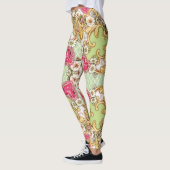 Leggings Les guêtres baroques florales des femmes (Gauche)