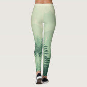 Leggings Les guêtres chics de forêt des femmes vertes (Dos)