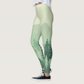 Leggings Les guêtres chics de forêt des femmes vertes (Gauche)