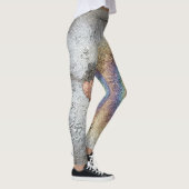 Leggings Les guêtres de coeur et d'arc-en-ciel de feuille (Droite)