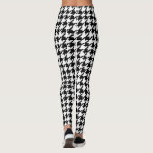 Leggings les guêtres de femmes checkered noires/blanches (Dos)