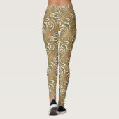 Leggings Les guêtres des femmes de Paisley d'or (Dos)
