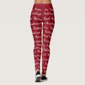 Leggings Les guêtres des femmes d'impression de Joyeux Noël (Dos)