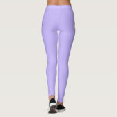 Leggings Les guêtres des femmes lilas de caniches blancs (Dos)