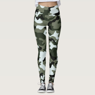 Leggings Les guêtres des femmes multi vertes du camouflage