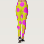 Leggings Les guêtres des femmes roses de pois (Dos)