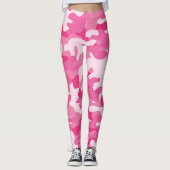 Leggings Les jambes de camouflage rose dames (Devant)
