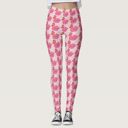 Leggings Les Jambes de Canards Roses (Devant)