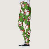 Leggings Les Jambes des femmes du Père Noël Snowman (Gauche)