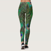 Leggings Les jambes des femmes - Plumes de paon (Dos)