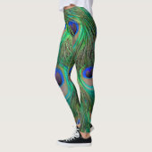 Leggings Les jambes des femmes - Plumes de paon (Gauche)
