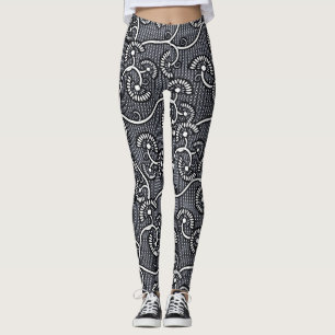 Leggings Les JAPONAIS MODÈLENT les guêtres NOIRES ET