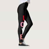 Leggings Les jolies Valentines adorent la mode blanche roug (Droite)